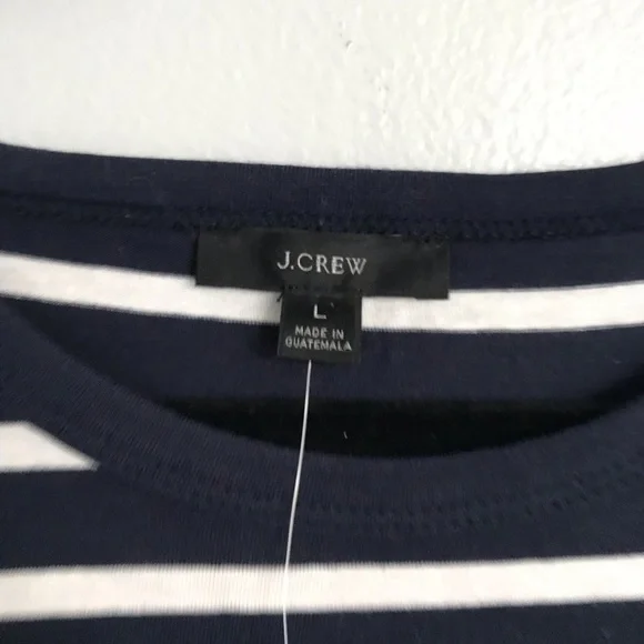 J Crew Nautical Striped Knit Cutaway Mini Dress NWT Large - Picture 4 of 8